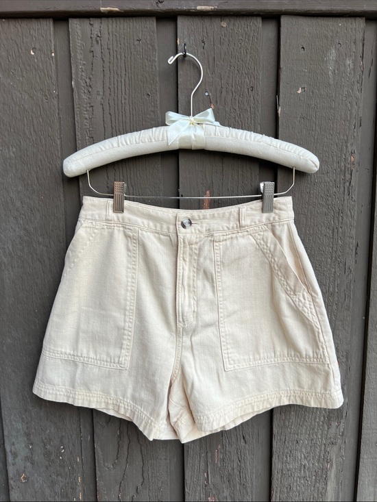 Universal Thread Pants - Universal Thread Cream/Light Yellow High-Waist Utility Shorts